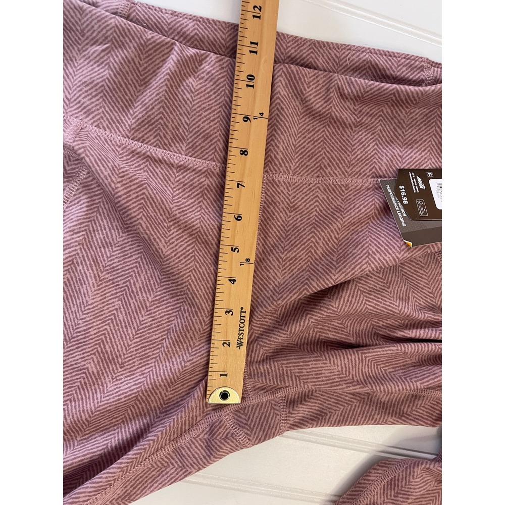 NWT Avia Womens Performance Leggings XL 16-18 Pink Herringbone High Waist - Picture 4 of 7